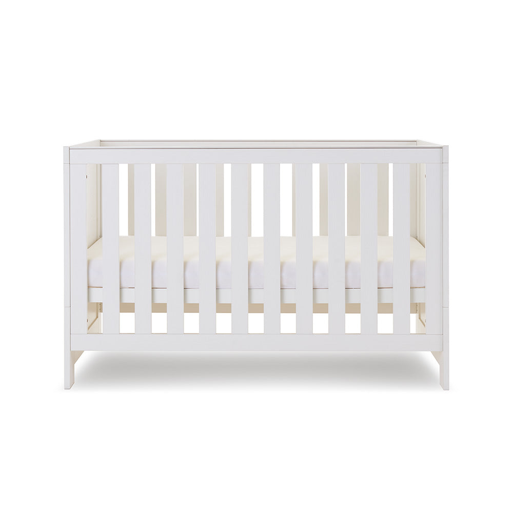 OBaby - Nika Cot Bed - White Wash - Mabel & Fox