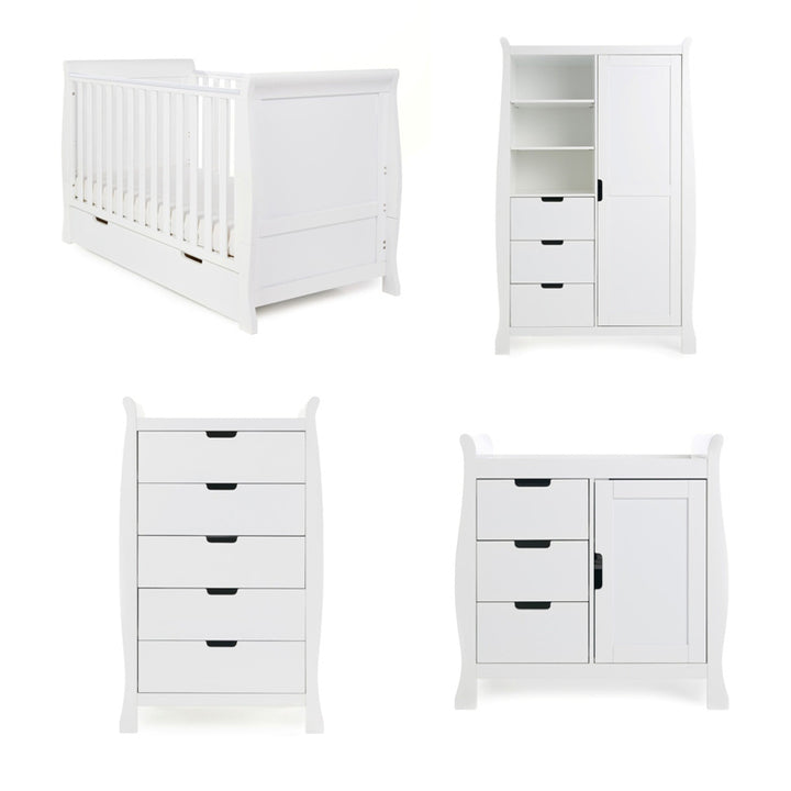 OBaby - Stamford Classic 4 Piece Room Set - White - Mabel & Fox