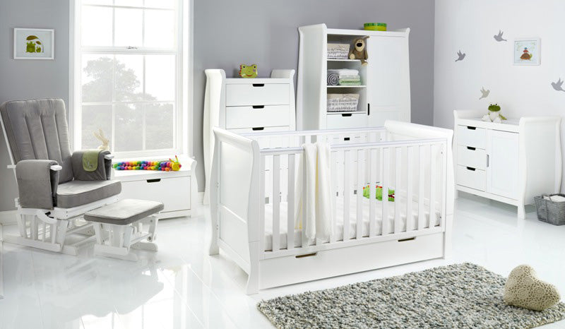 OBaby - Stamford Classic 5 Piece Room Set - White - Mabel & Fox