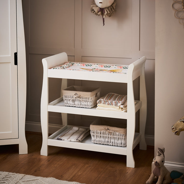 OBaby - Stamford Open Changing Unit - White - Mabel & Fox