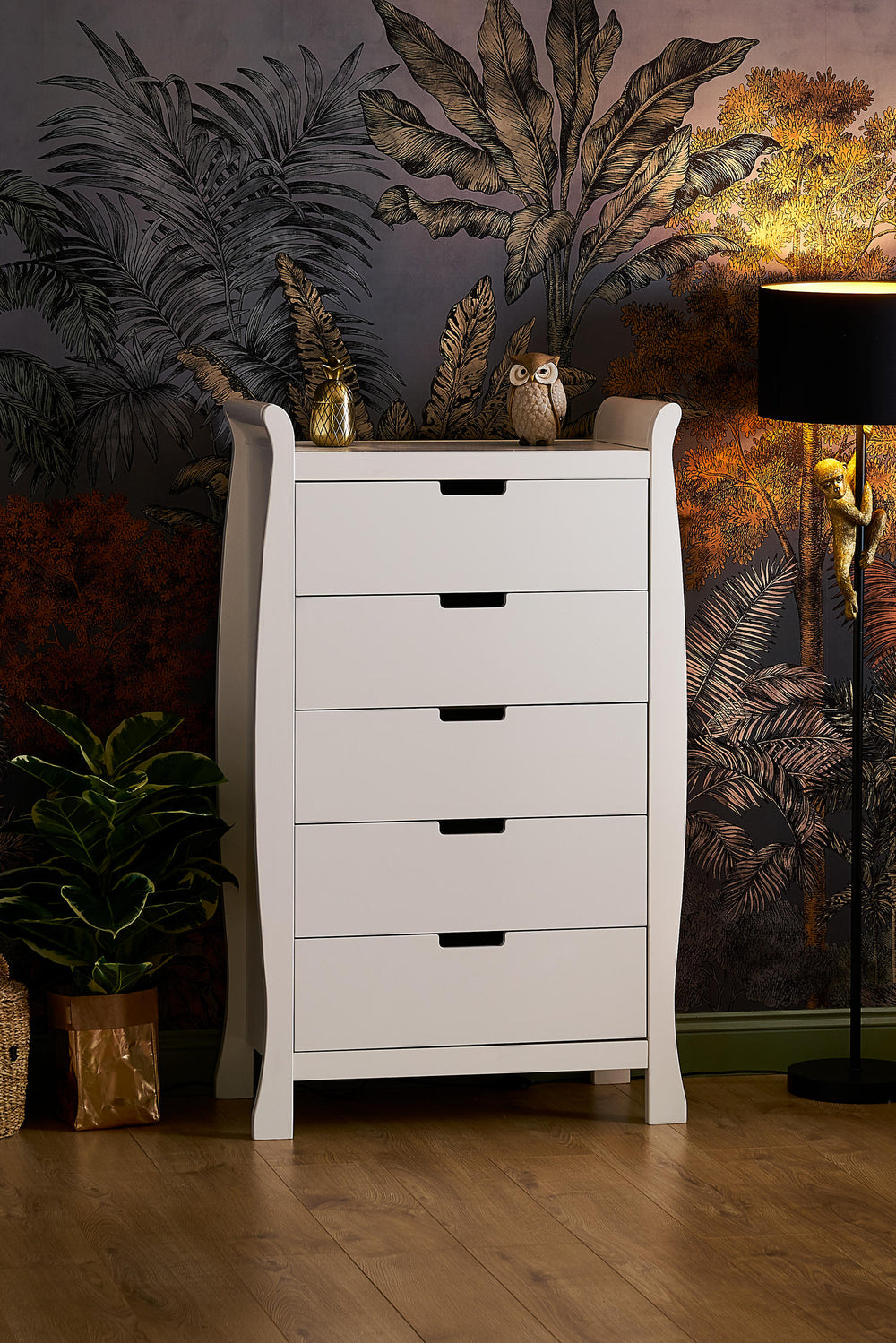 OBaby - Stamford Tall Chest of Drawers - White - Mabel & Fox
