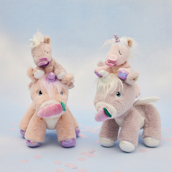 Olli Ella - Binky Baby Unicorn - Glitter - Pink - Mabel & Fox