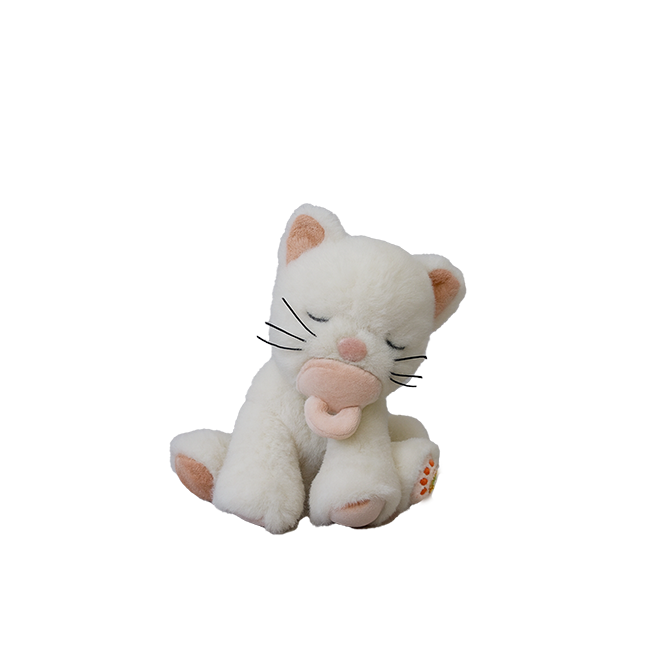 Olli Ella - Binky Kitten Kiki - White - Mabel & Fox