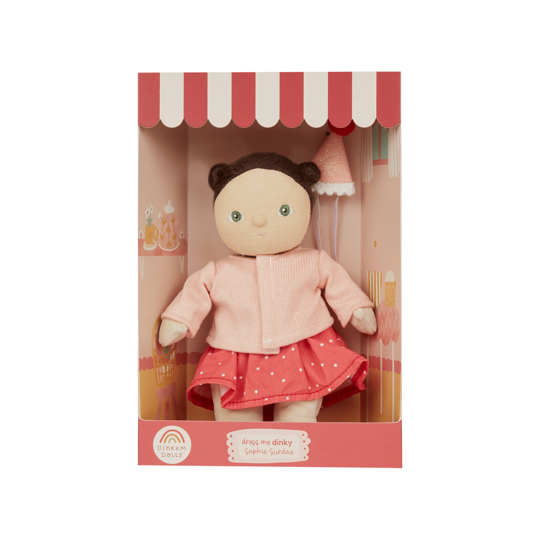 Olli Ella – Dress Me Dinky Sophie Sundae – Red - Mabel & Fox