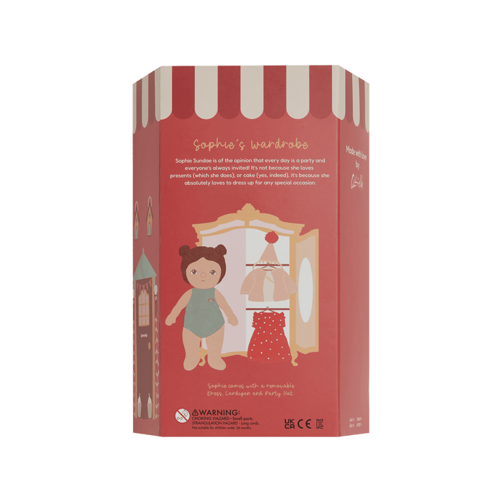 Olli Ella – Dress Me Dinky Sophie Sundae – Red - Mabel & Fox
