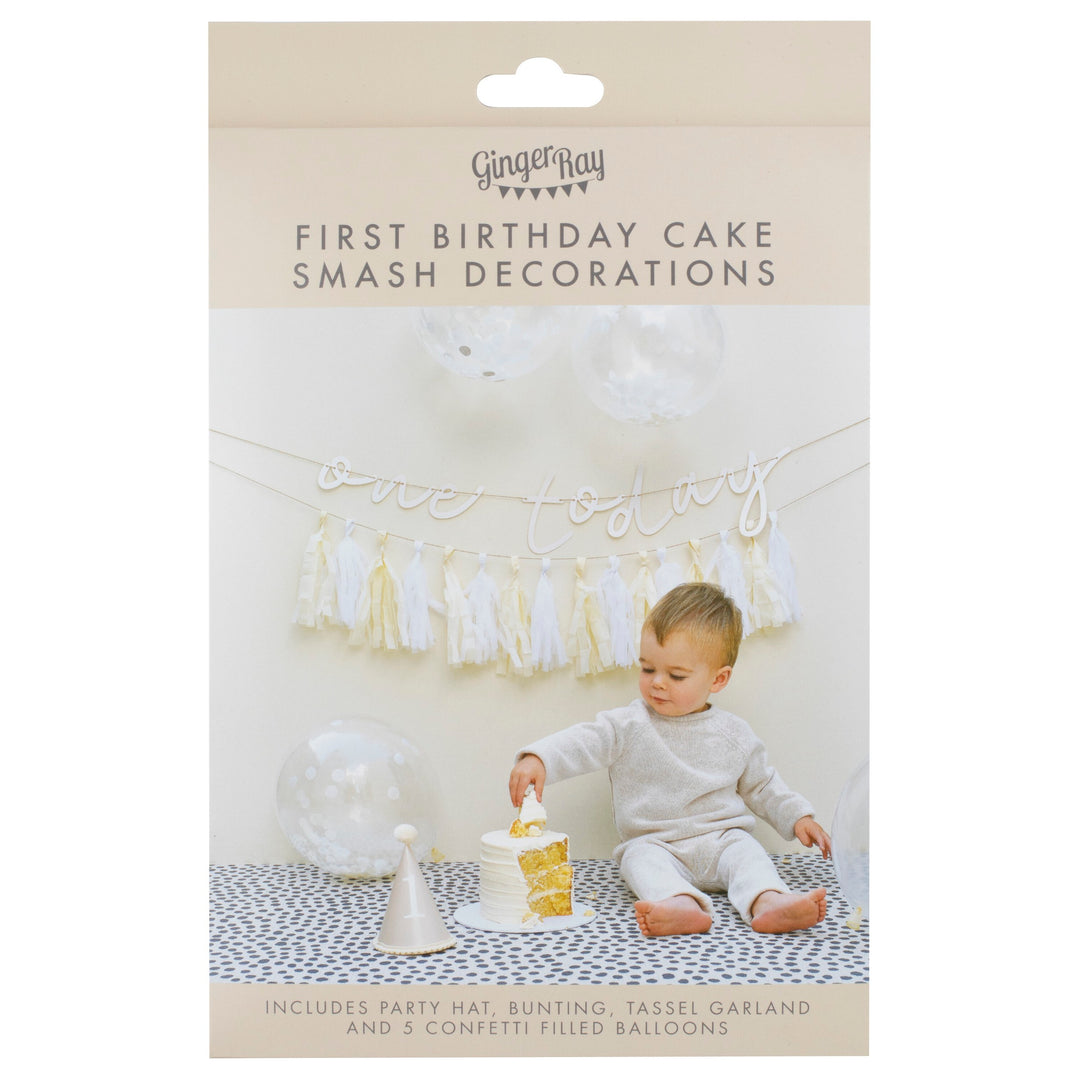Ginger Ray - 1st Birthday Cake Smash Decoration Kit