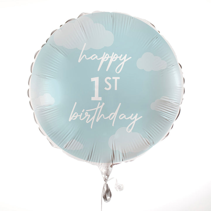 Ginger Ray - Happy 1st Birthday - Blue Foil Balloon