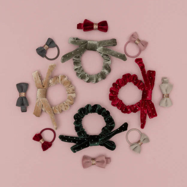 Mimi & Lula - Velvet Bow Scrunchies