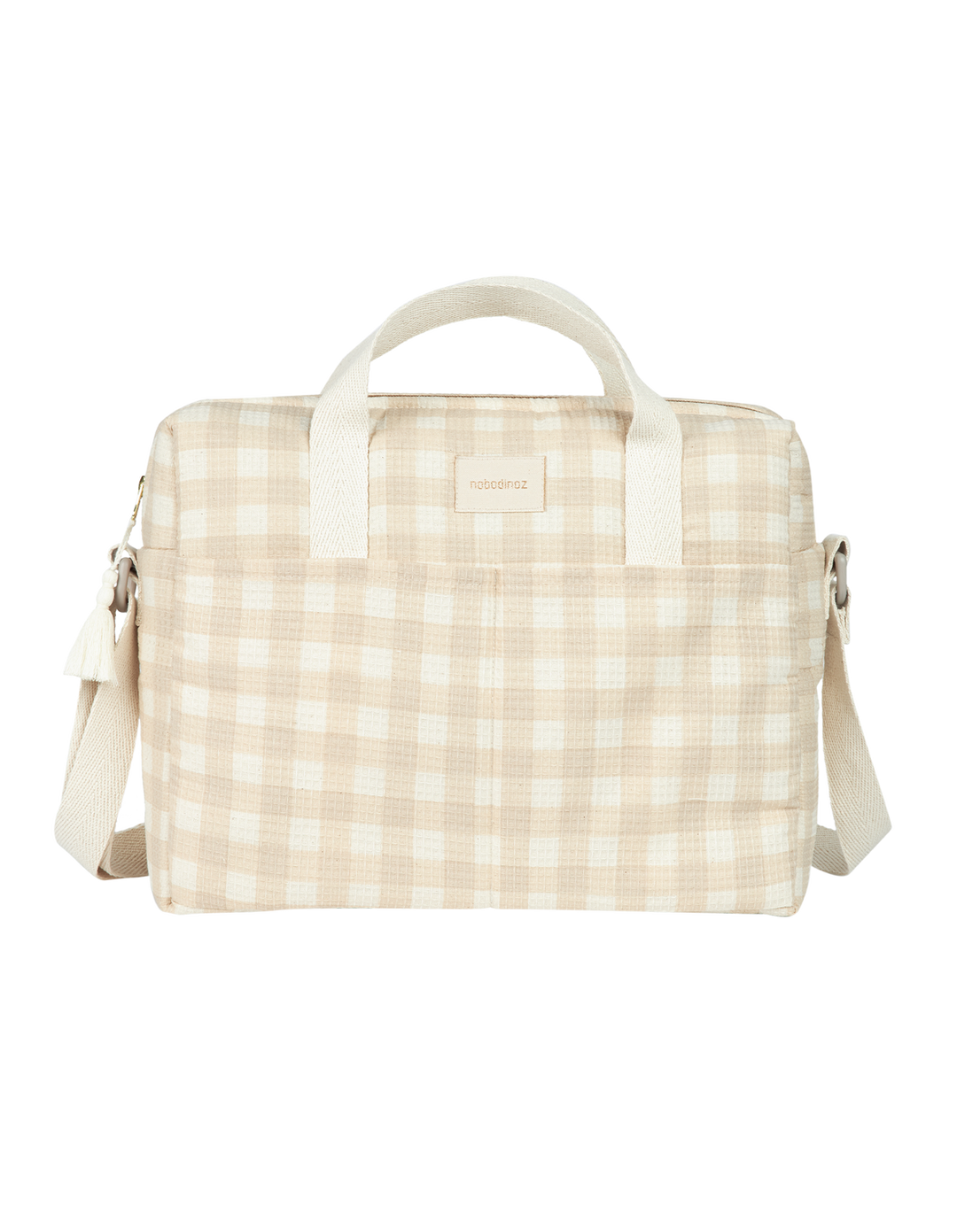 Nobodinoz-Gala Waterproof Changing Bag- Ivory Checks