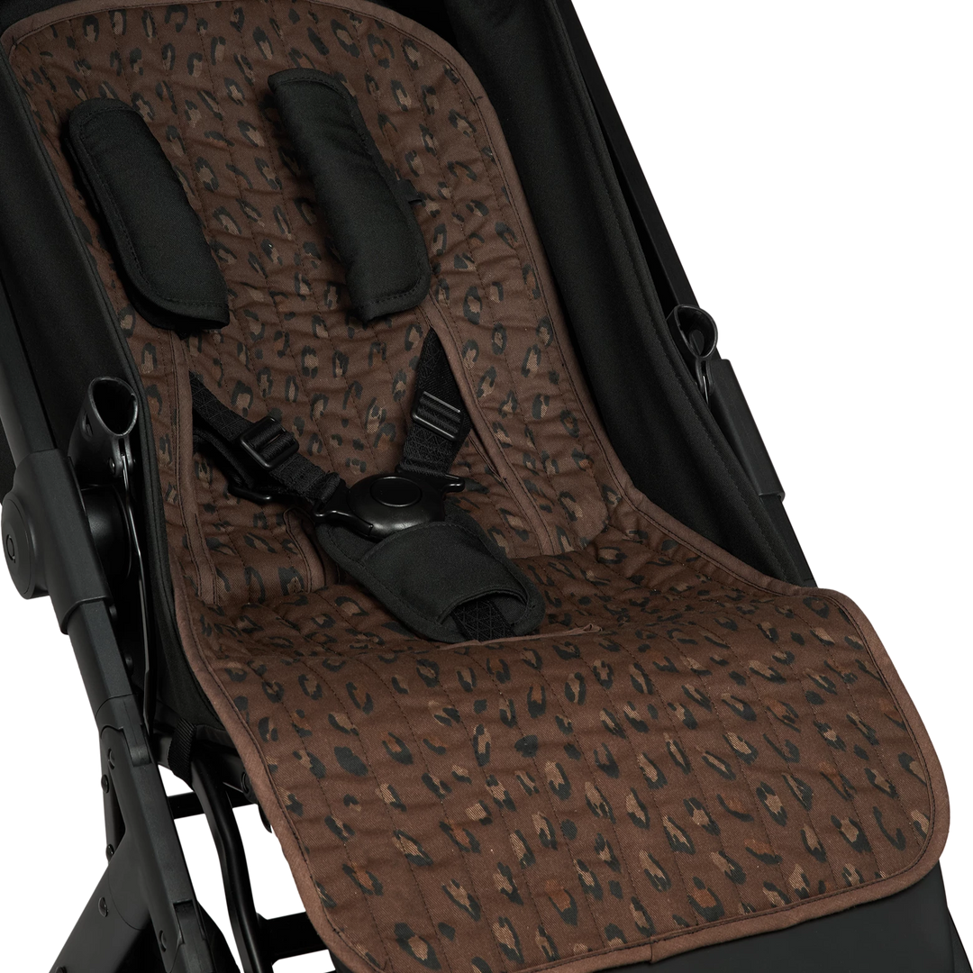 Nobodinoz- Hyde Park - Universal Stroller Pad- Leonie Brown