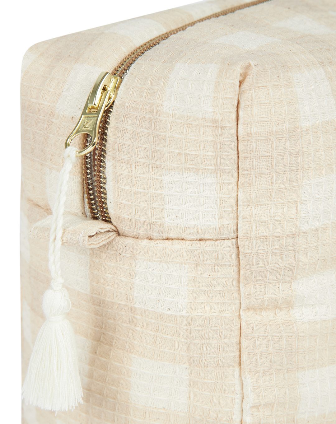 Nobodinoz-Diva Waterproof Vanity Case-Ivory Checks