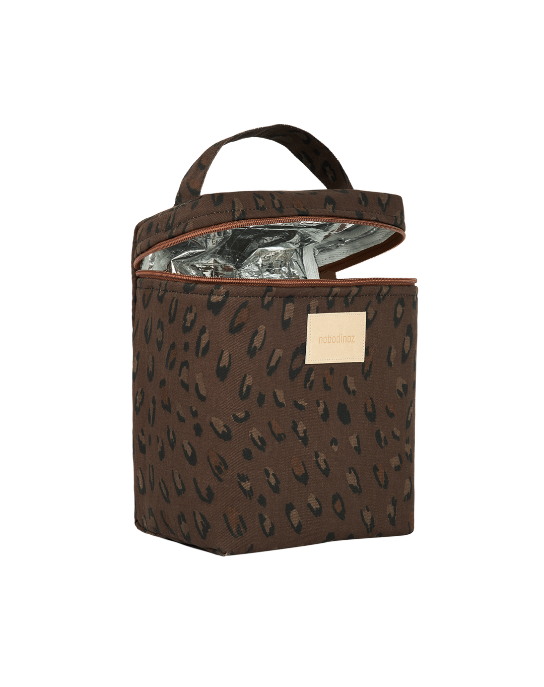 Nobodinoz-Hyde Park Insulated Baby Bottle And Lunch Bag- Leonie Brown