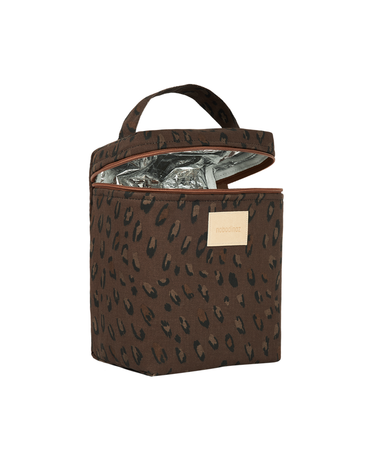 Nobodinoz-Hyde Park Insulated Baby Bottle And Lunch Bag- Leonie Brown