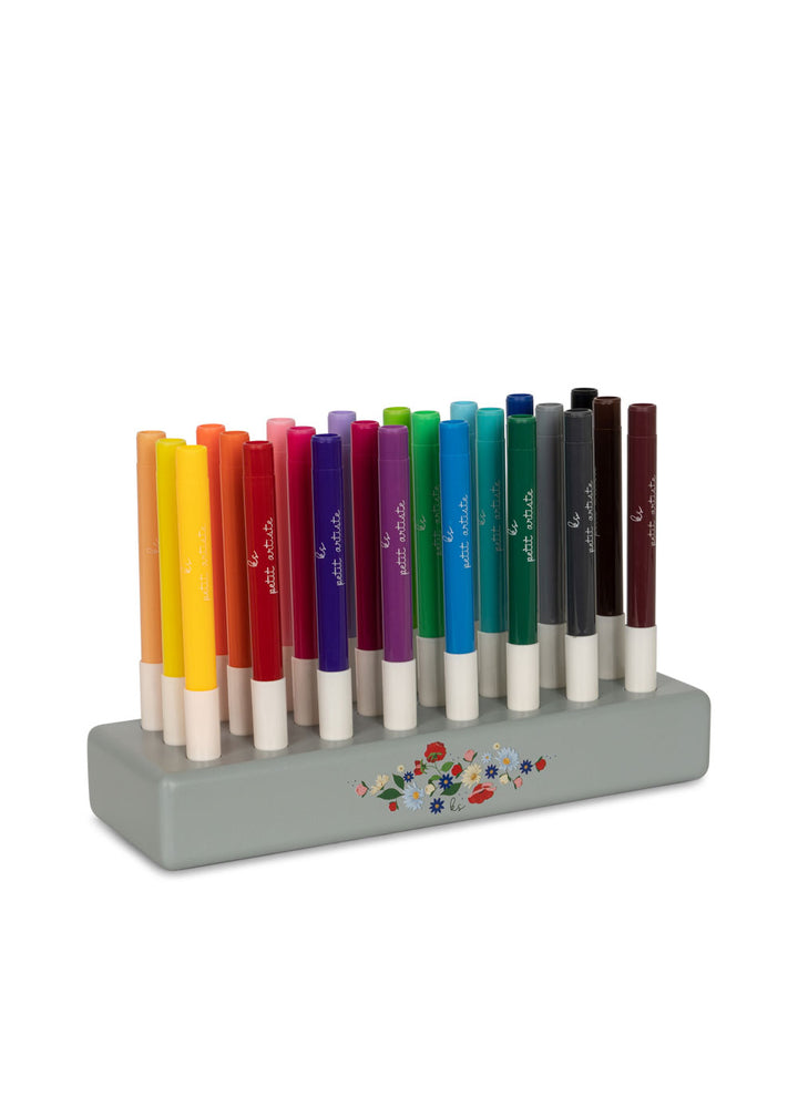 Konges Slojd - Markers In Wooden Block 24 Peice Set - Big Mizumi