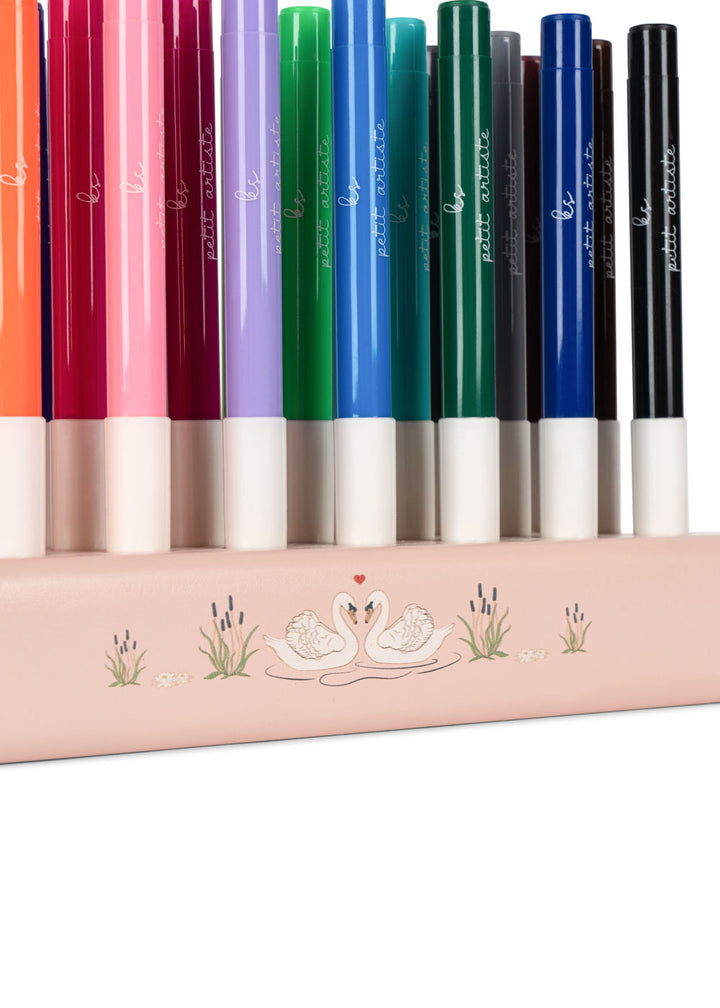 Konges Slojd - Markers In Wooden Block 24 Peice Set - Big Mizumi