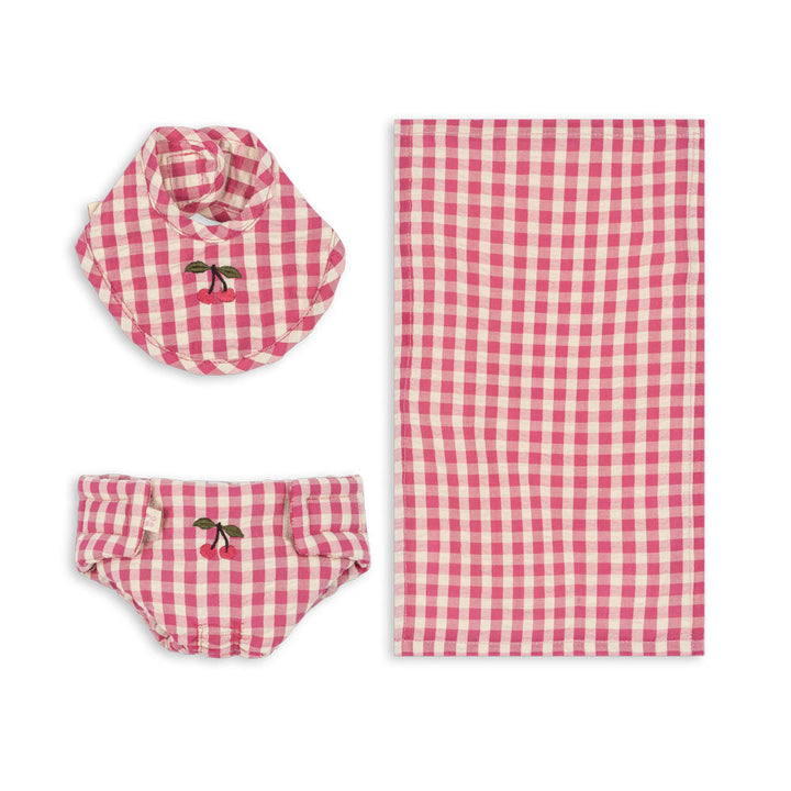 Konges Slojd - Doll Nursery Set - Bubblegum Check