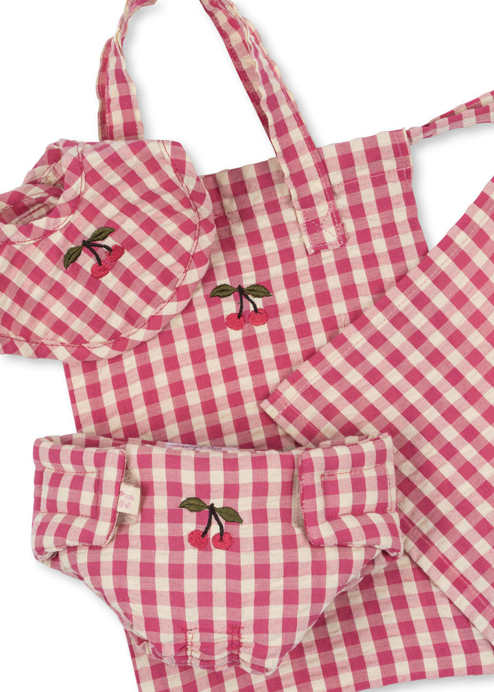 Konges Slojd - Doll Nursery Set - Bubblegum Check
