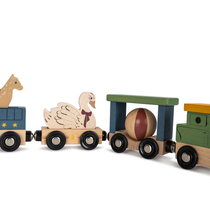 Konges Slojd - Wooden Animal Train - Multi