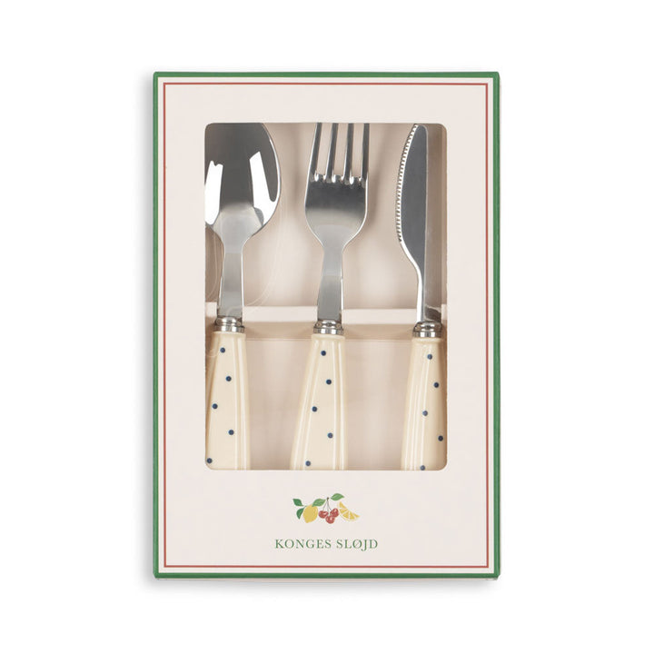 Konges Slojd - Cutlery Set - Navy Dot