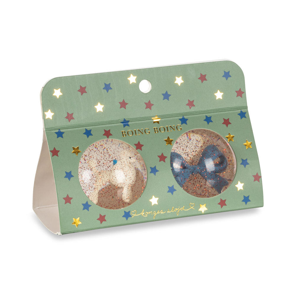 Konges Slojd – Bouncing Balls – Poodle/Bow (2 Pack) - Mabel & Fox