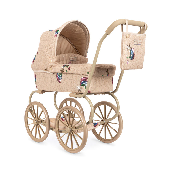 Konges Slojd – Minnie Tulle Doll Pram – Rainbow Star - Mabel & Fox