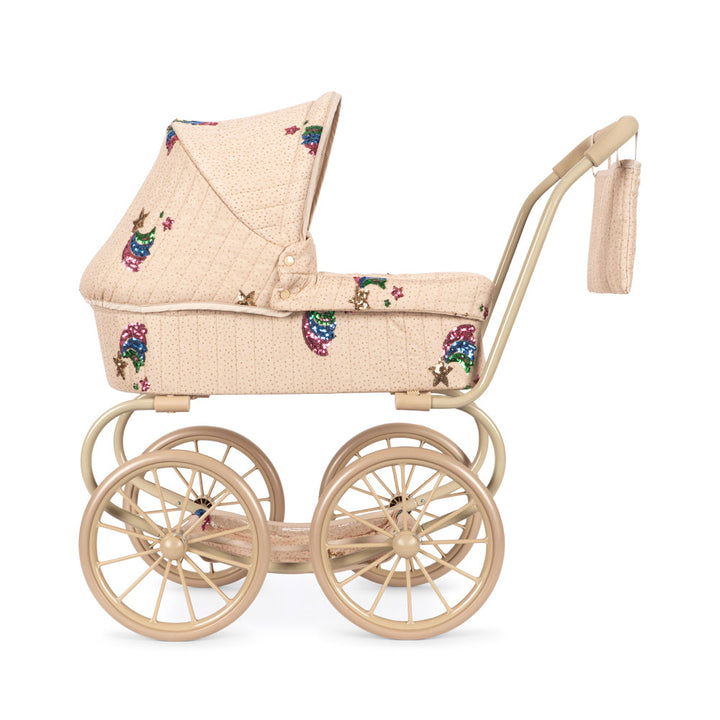 Konges Slojd – Minnie Tulle Doll Pram – Rainbow Star - Mabel & Fox