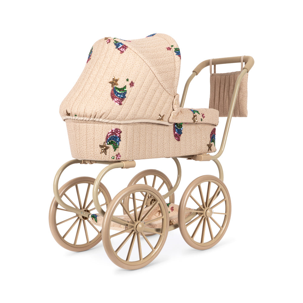 Konges Slojd – Minnie Tulle Doll Pram – Rainbow Star - Mabel & Fox