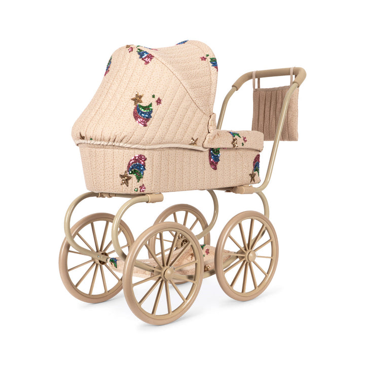 Konges Slojd – Minnie Tulle Doll Pram – Rainbow Star - Mabel & Fox