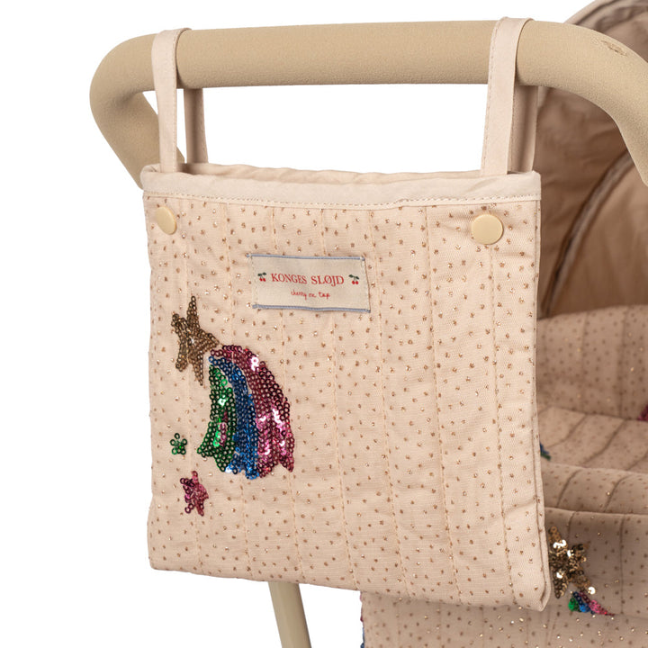 Konges Slojd – Minnie Tulle Doll Pram – Rainbow Star - Mabel & Fox