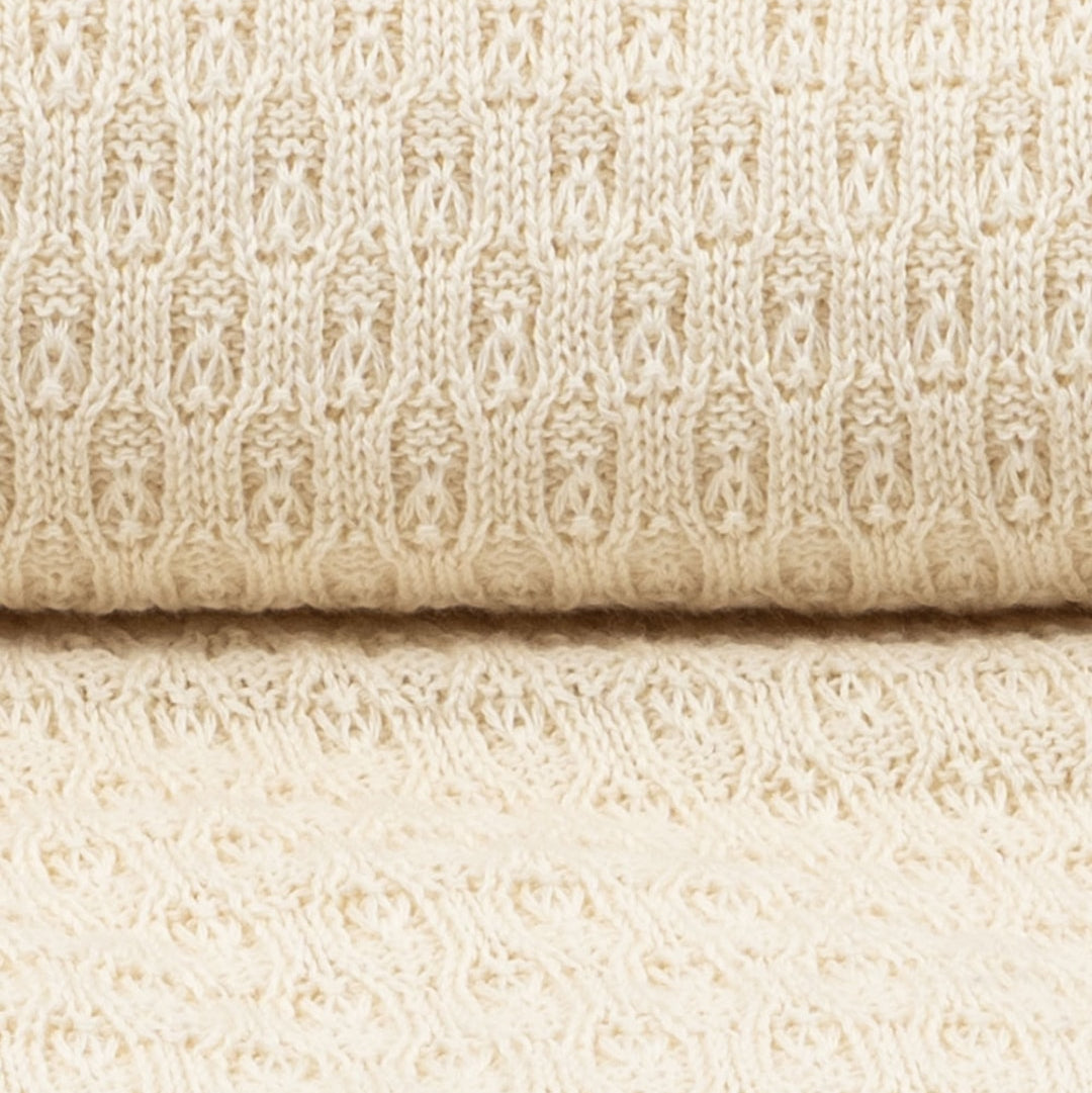 Konges Slojd – Fanga Fontana - Venti Pointelle Blanket GOTS – Antique White