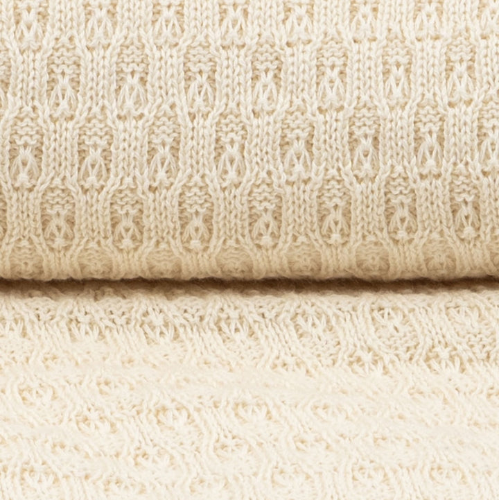 Konges Slojd – Fanga Fontana - Venti Pointelle Blanket GOTS – Antique White