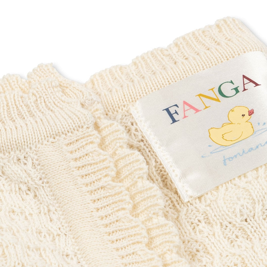 Konges Slojd – Fanga Fontana - Venti Pointelle Blanket GOTS – Antique White