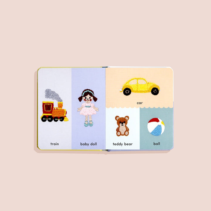 Paige Tate & Co. – Book – First Words with Cute Embroidered Friends - Mabel & Fox