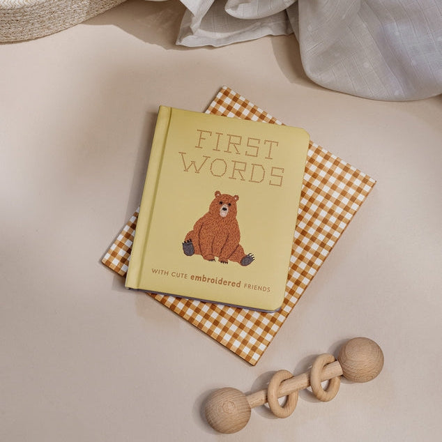 Paige Tate & Co. – Book – First Words with Cute Embroidered Friends - Mabel & Fox