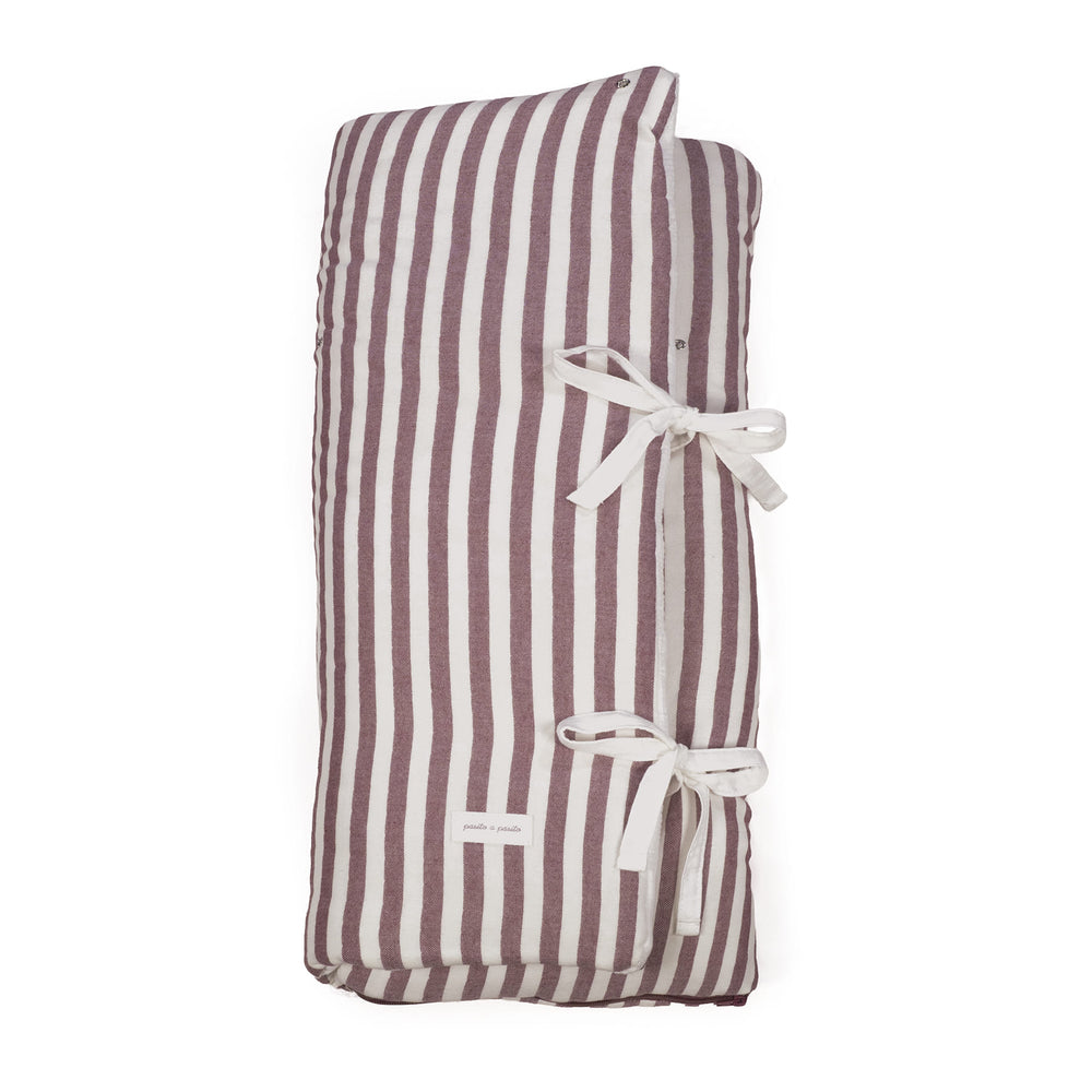 Pasito a Pasito - Baby Nest / Blanket - Cherry Stripes - Mabel & Fox