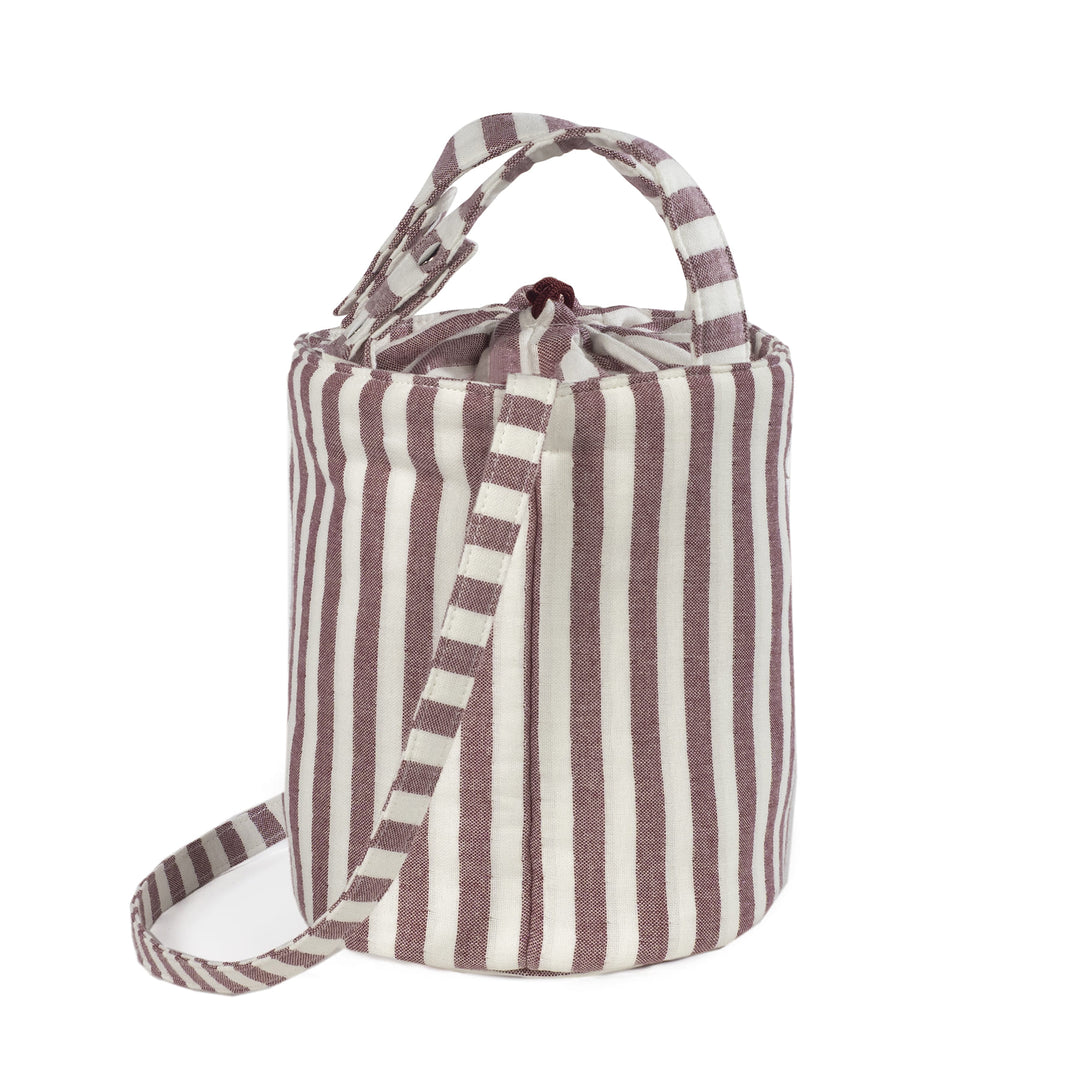 Pasito a Pasito - Bucket Bag - Cherry Stripes - Mabel & Fox