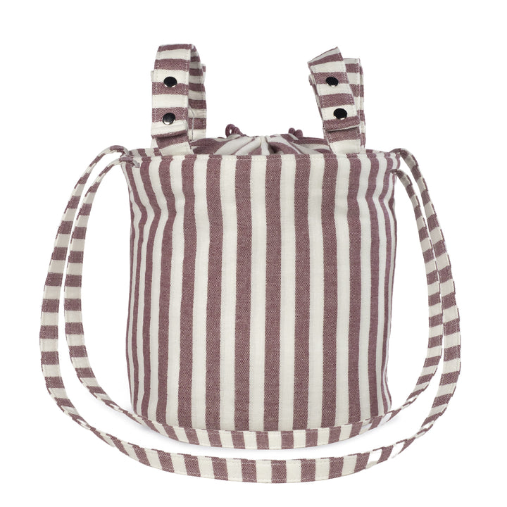 Pasito a Pasito - Bucket Bag - Cherry Stripes - Mabel & Fox