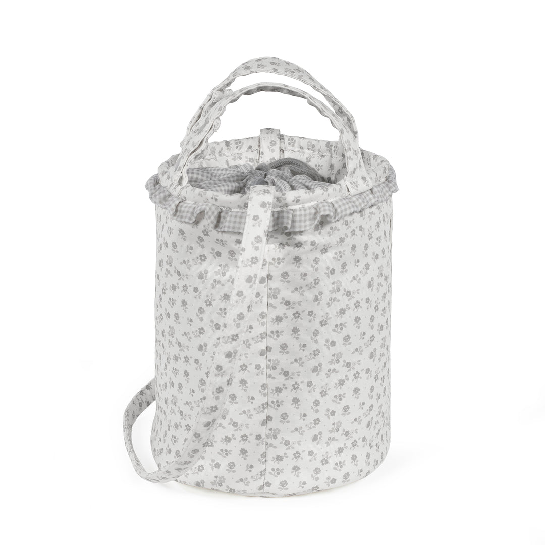 Pasito a Pasito - Bucket Bag - Little Bloom Flowers Grey - Mabel & Fox