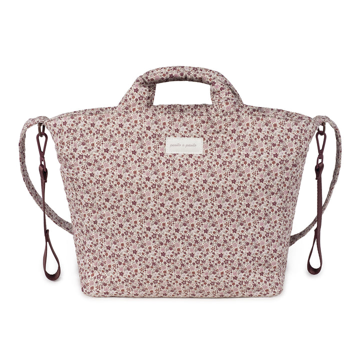 Pasito a Pasito - Changing Bag - Cherry Flowers - Mabel & Fox