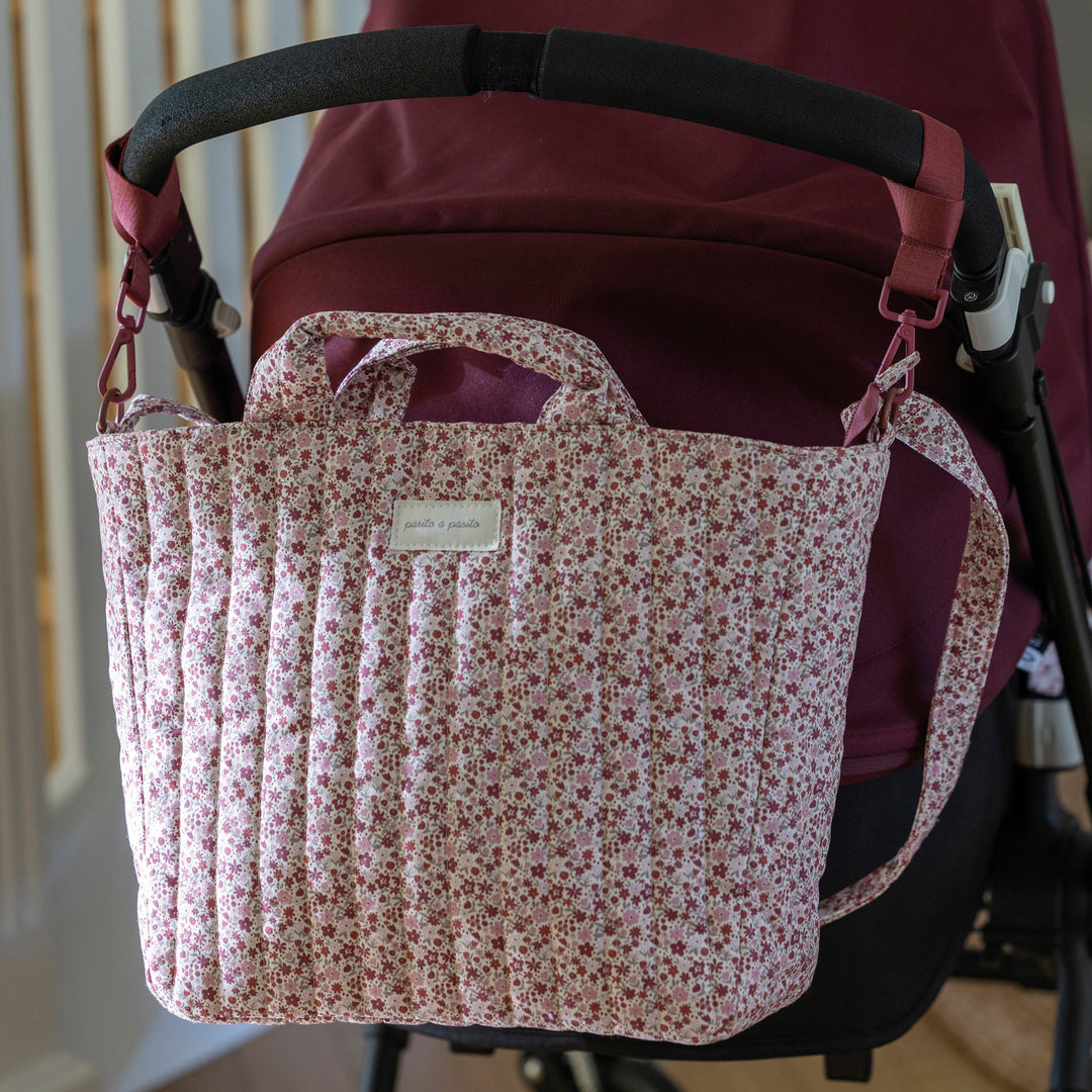 Pasito a Pasito - Changing Bag - Cherry Flowers - Mabel & Fox
