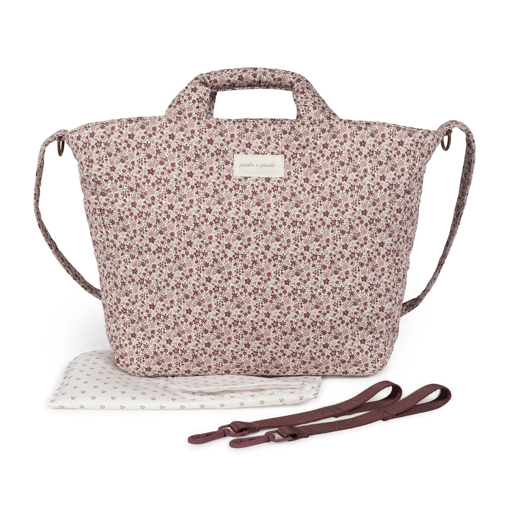 Pasito a Pasito - Changing Bag - Cherry Flowers - Mabel & Fox