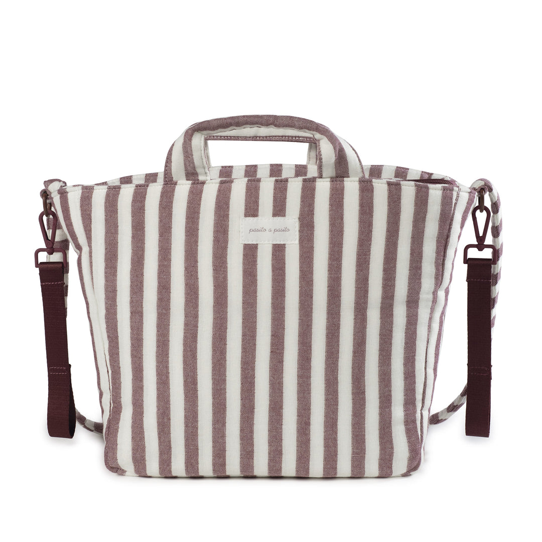 Pasito a Pasito - Changing Bag - Cherry Strips - Mabel & Fox