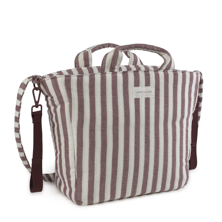 Pasito a Pasito - Changing Bag - Cherry Strips - Mabel & Fox