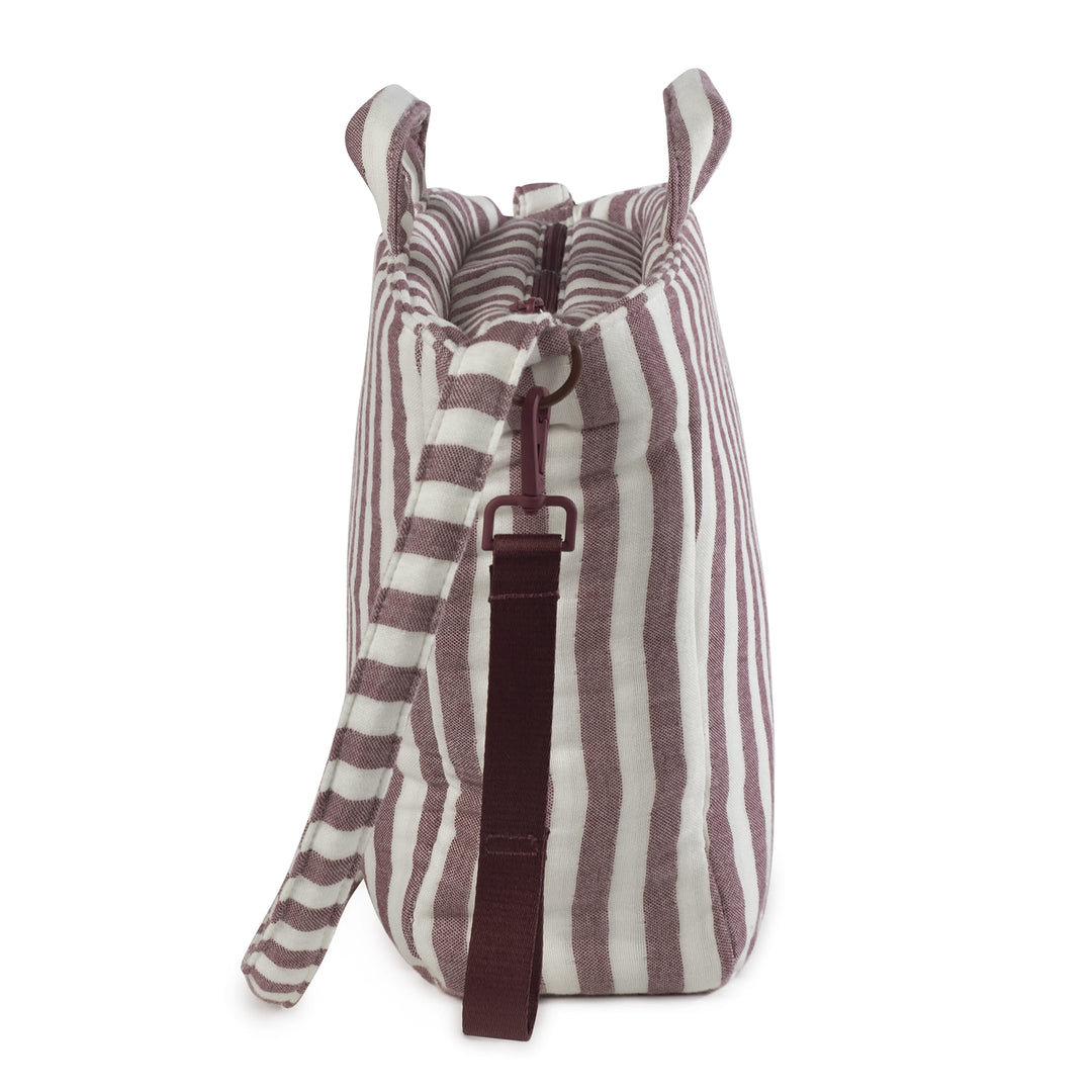 Pasito a Pasito - Changing Bag - Cherry Strips - Mabel & Fox