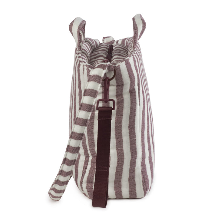 Pasito a Pasito - Changing Bag - Cherry Strips - Mabel & Fox