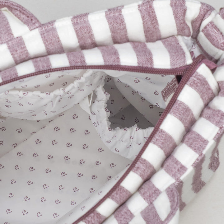 Pasito a Pasito - Changing Bag - Cherry Strips - Mabel & Fox