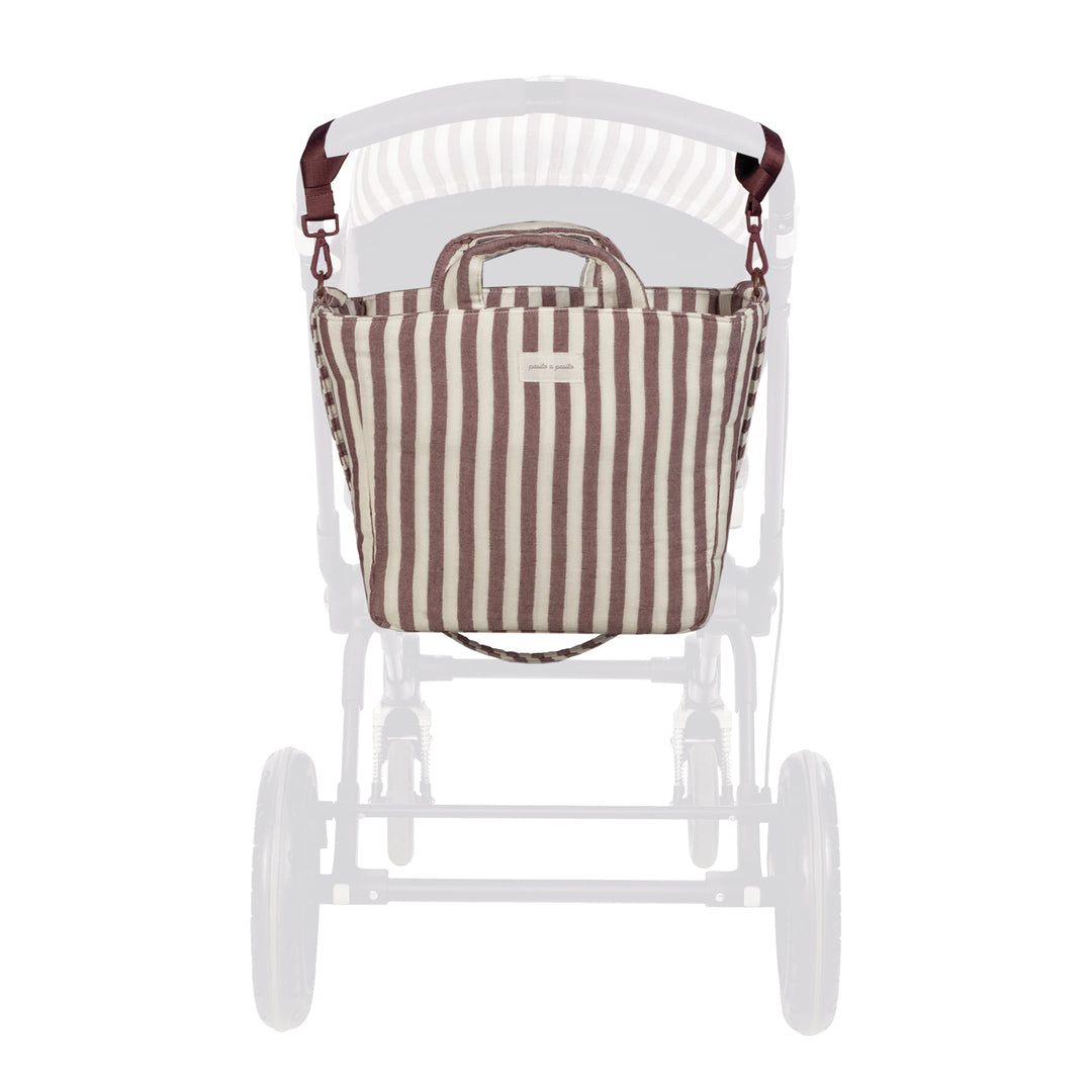 Pasito a Pasito - Changing Bag - Cherry Strips - Mabel & Fox