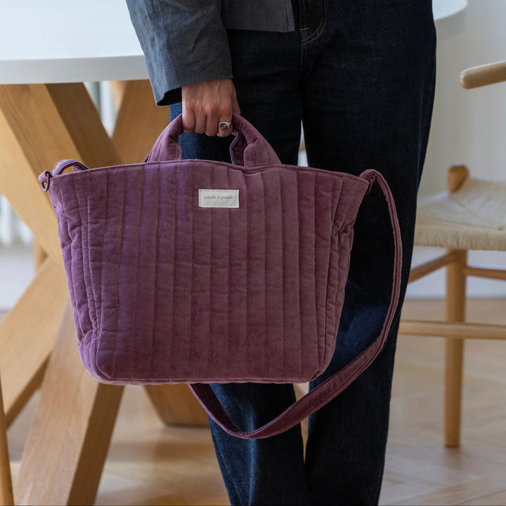 Pasito a Pasito - Changing Bag - Cherry Velvet - Mabel & Fox