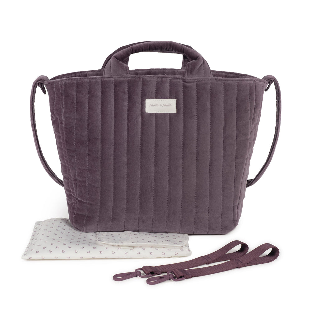 Pasito a Pasito - Changing Bag - Cherry Velvet - Mabel & Fox