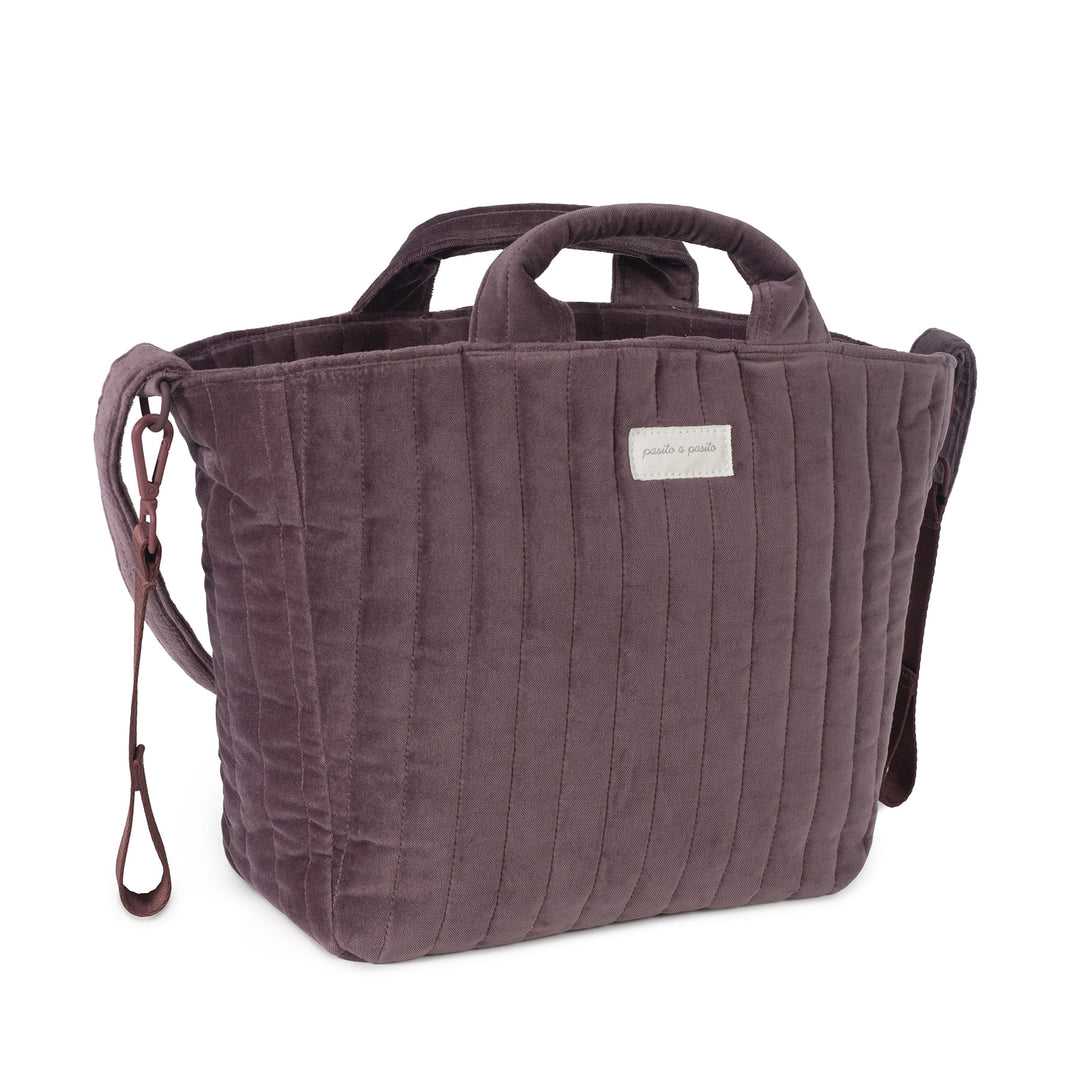Pasito a Pasito - Changing Bag - Cherry Velvet - Mabel & Fox